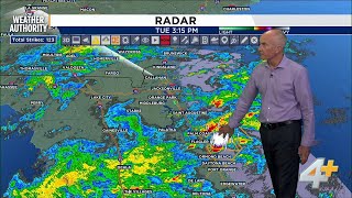 Tracking much-needed rain with thunderstorms