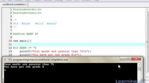 36   Conditional Compilation Macros @if @else @elif @endif in C Video Tutorial