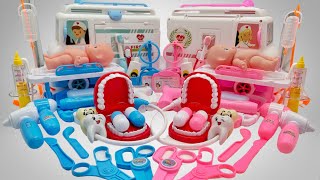 20 Minutes Satisfying with Unboxing Cute PINK vs BLUE Ambulance Car Doctor Play Sets | ASMR Toys