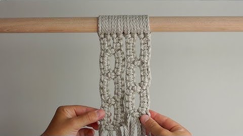 DIY Macrame Tutorial - Geometric Pattern Using Square Knots!