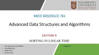 Lecture 5: Linear Time Sort