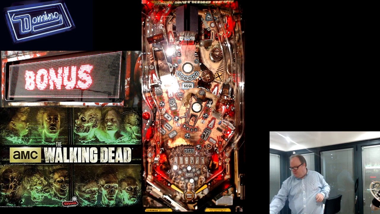 Domino Pinball Presents- Stern's Walking Dead Pinball Play and tutorial