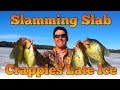 Ice Fishing Crappies  - Slamming Big Crappies Late Ice