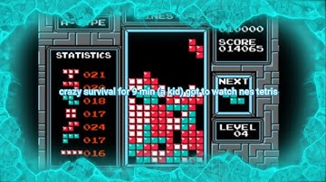 FIRST TIME PLAYING NES TETRIS crazy survival!!! (15k points by a kid)