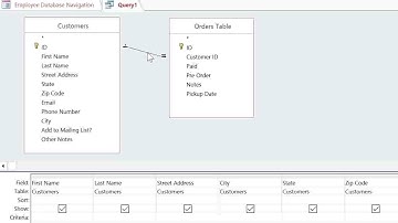 MS Access 2016 Lesson 10 Multi table Queries Part 1