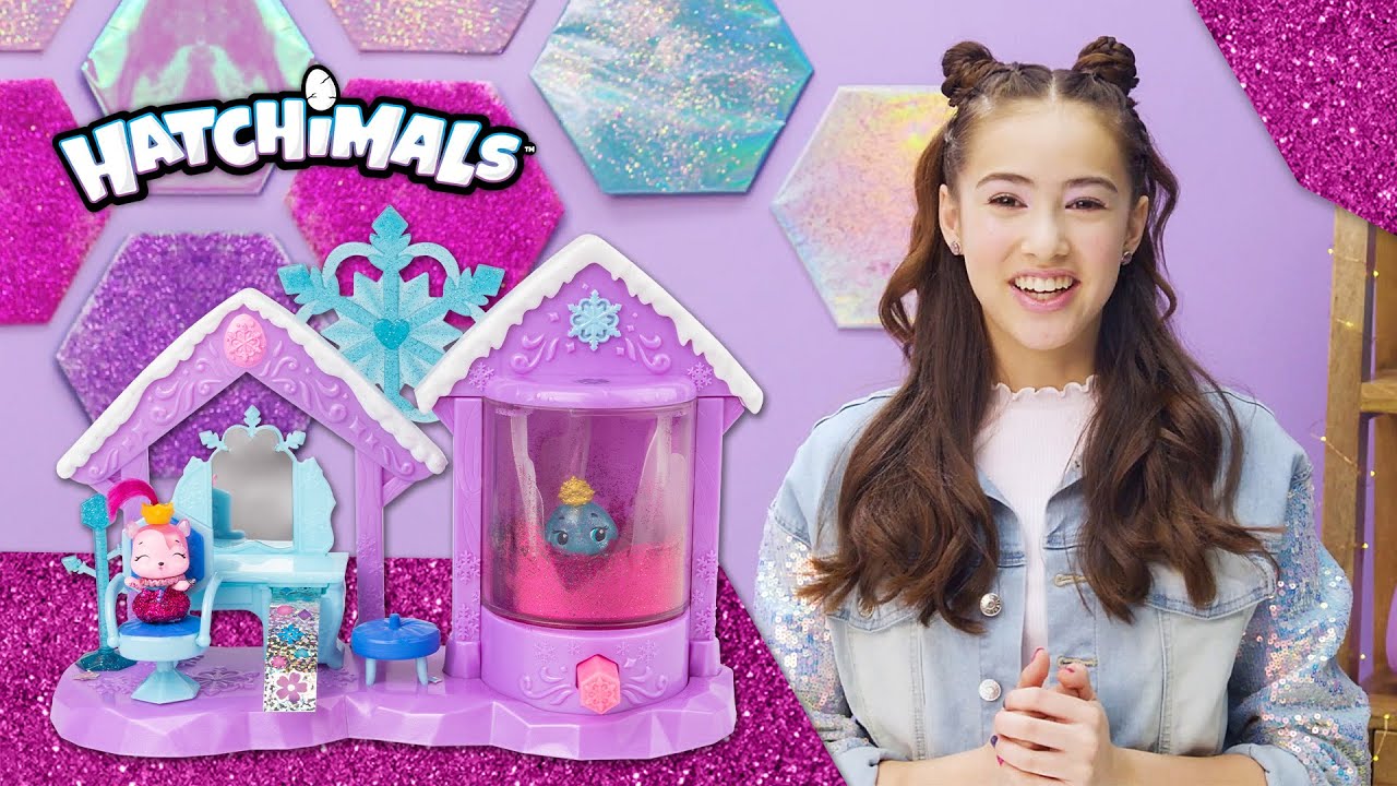 GLITTER UNBOXING! Peyton Unboxes the Glitter Salon! Hatching Hatchimals Hatch Club YouTube