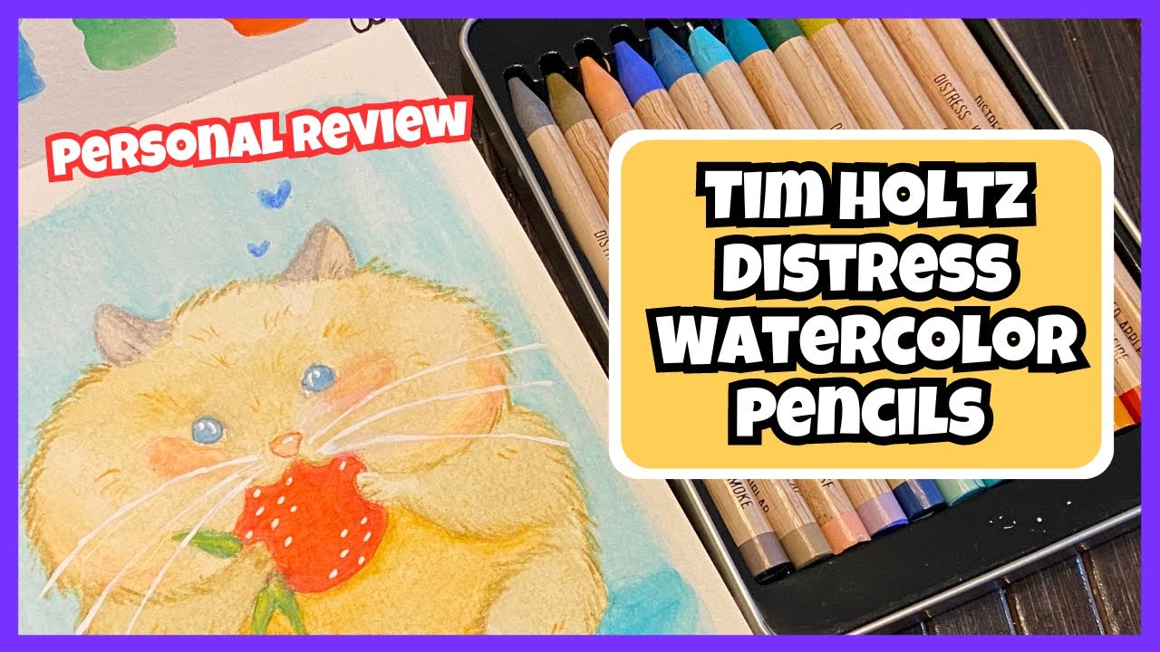 LET'S REVIEW: Distress Watercolor Pencils - Set 3 | Artist's