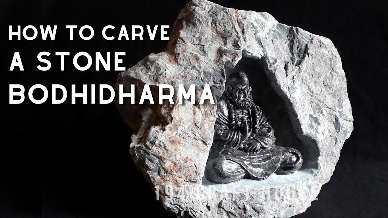 Stone Carving How to CARVE a BODHIDHARMA stone Stone sculpture 194 Craft House YouTube