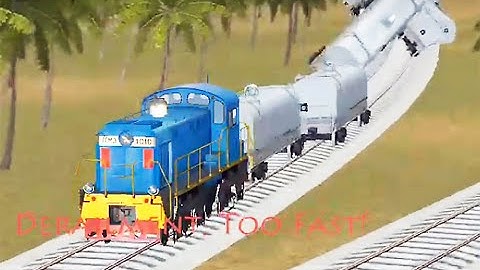 Lyudinovo TGM3 in India Got Derailment Because Too Fast - Train Sim
