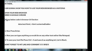 Web Browser As A Text Editor