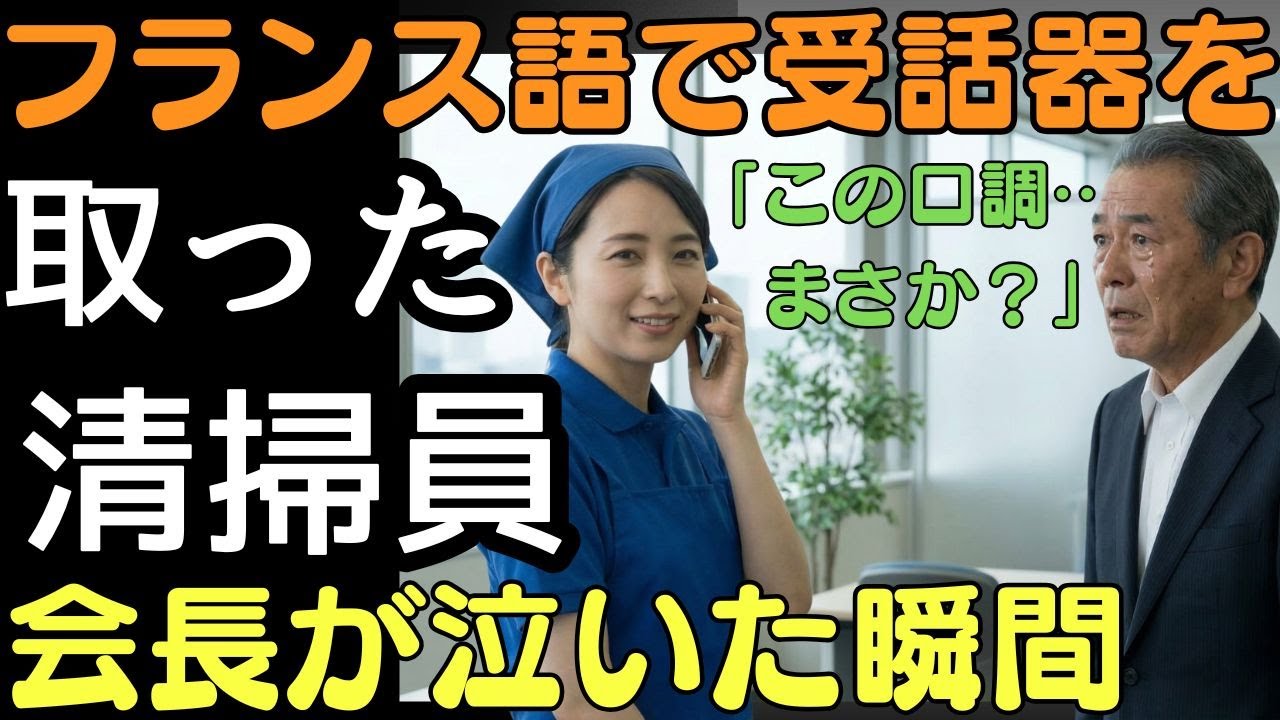 フランス語で受話器を取った清掃員…会長が青ざめて泣いた瞬間 | 人生の教訓