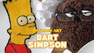 Pancake art Challenge - Bart Simpson Pancake Art | How to make colored pancake art