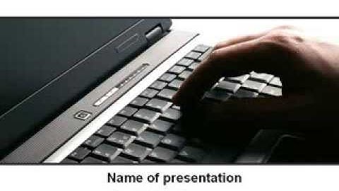 Hand On Laptop PowerPoint Template by PoweredTemplate.com