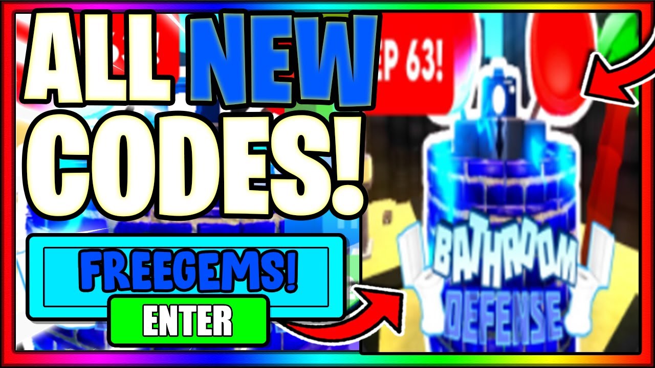 NEW* ALL WORKING CODES FOR BATHROOM TOWER DEFENSE X! ROBLOX BATHROOM TOWER  DEFENSE X CODES 
