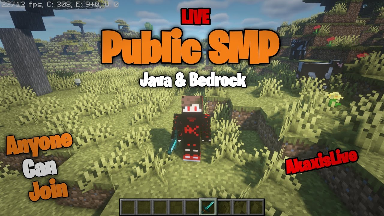 🔴 Minecraft Live Public SMP | Java + Pe 24/7 | Anyone Can Join | RTX ...