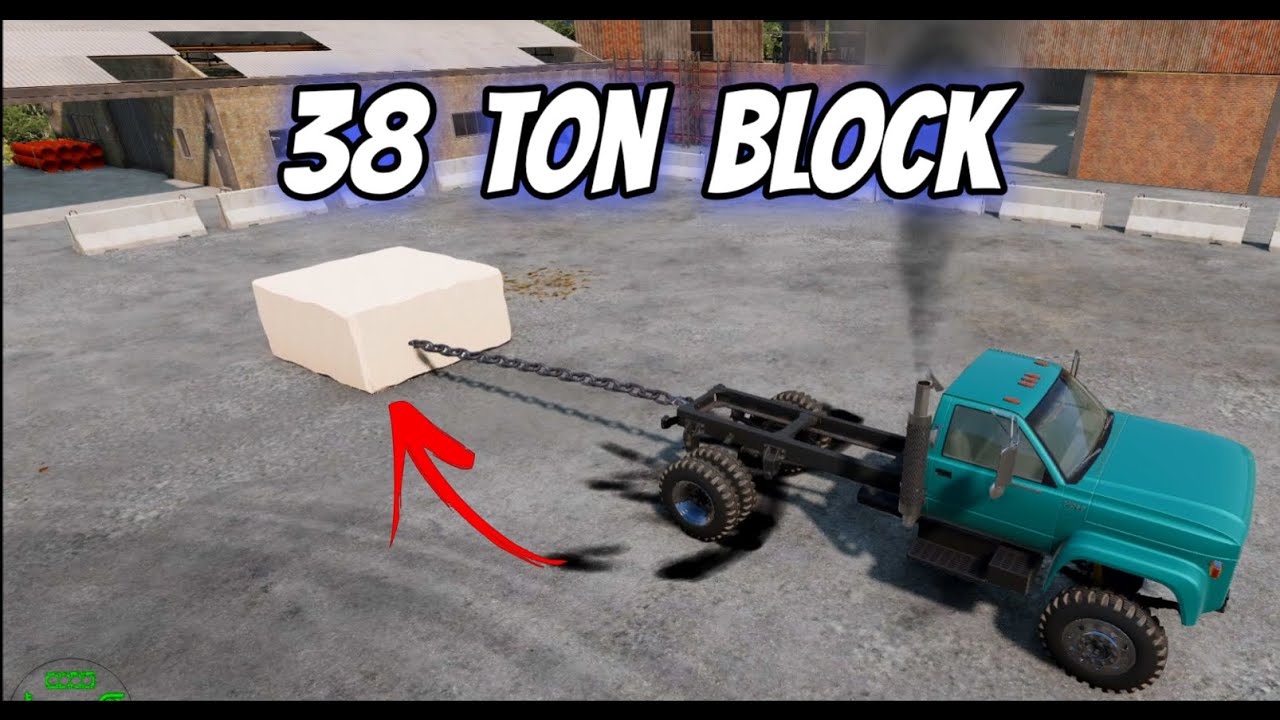 Impossible Tow The 38 Ton Marble Block ? - Beam Ng