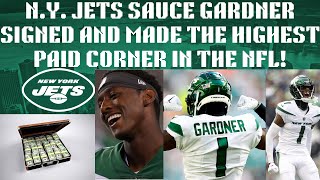 N.Y. JETS SAUCE GARDNER signed and made the HIGHEST PAID CORNER in the NFL!