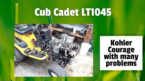 Cub Cadet LT1045 finding many Kohler Courage engine problems & taking apart to JB weld cracked block