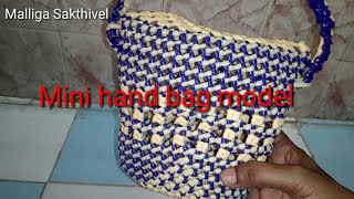 #Meandmycraftideas Plastic wire koodai hand bag model