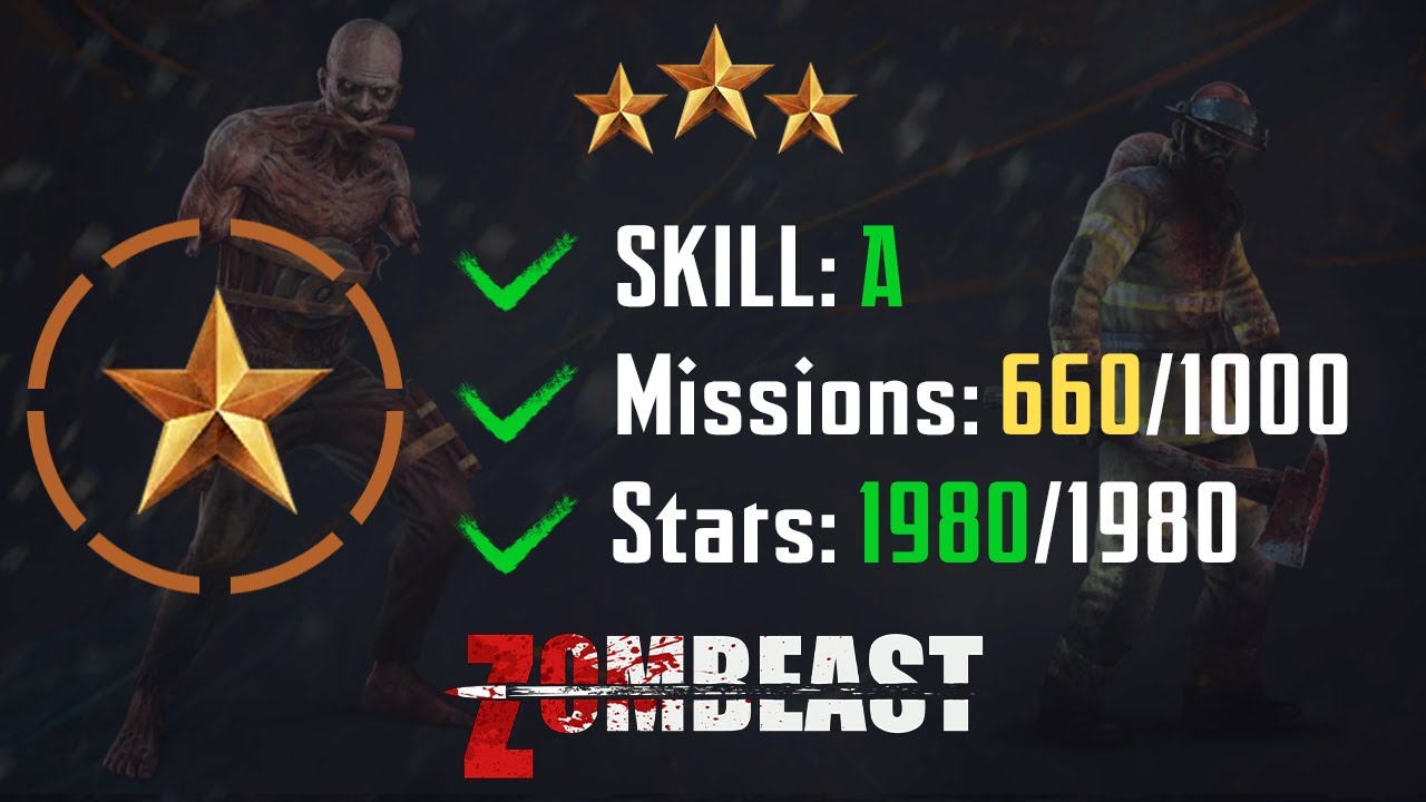 Zombeast All Levels with 3 Stars