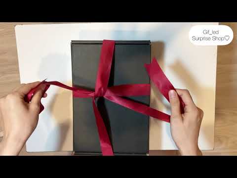 How to Tie a Bow On a gift Box! วิธีผูกโบว์ริบบิ้น ของขวัญง่ายๆ  🎁💝🎀