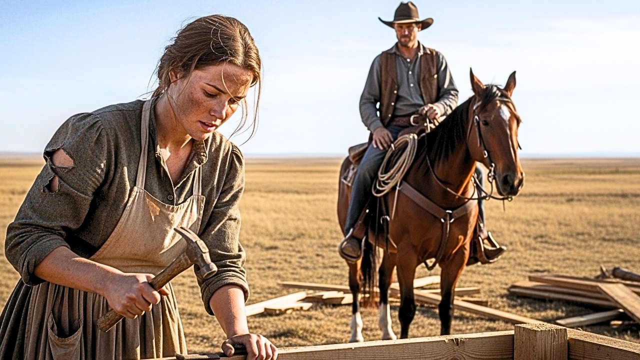 The Mail-Order Bride Kept Building Her Own Shelter Alone—Until the Cowboy Finally Chose to Stay