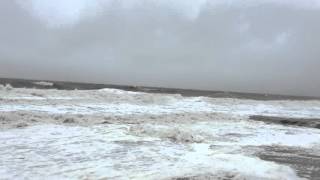 High Tide at Northend of Boardwalk in Rehoboth Beach