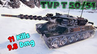 TVP T 50/51 - 11 Frags 9.8K Damage, Master by player Xaneleon