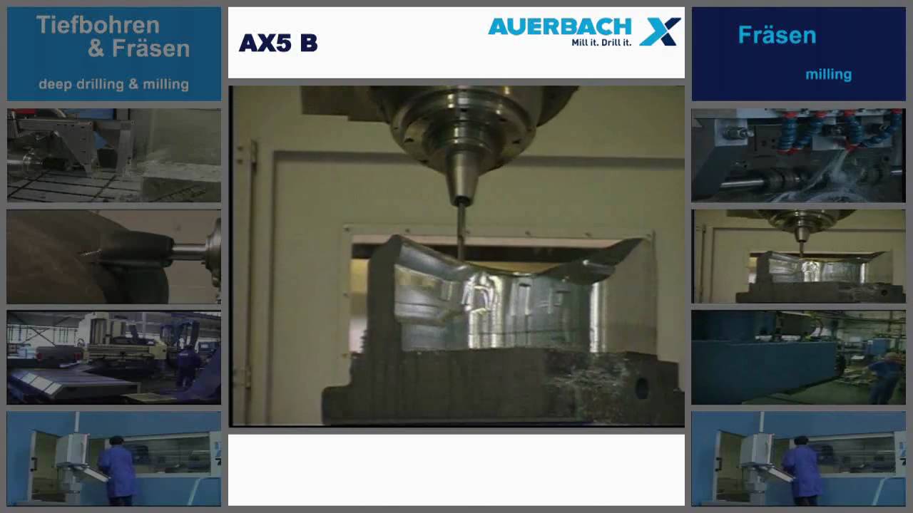 AX5 B AUERBACH Bettfräsmaschine Bed Type Milling Machine - YouTube