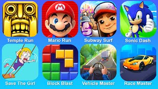 Temple Run,Mario Run,Subway Surf,Sonic Dash,Save The Girl,Block Blast,Vehicle Master,Race Masters screenshot 5
