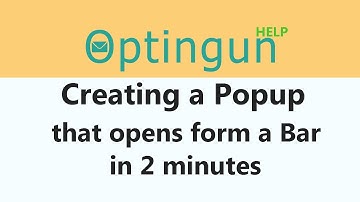 Optingun - Creating a Popup form that opens form button click on a Bar in 2 minutes