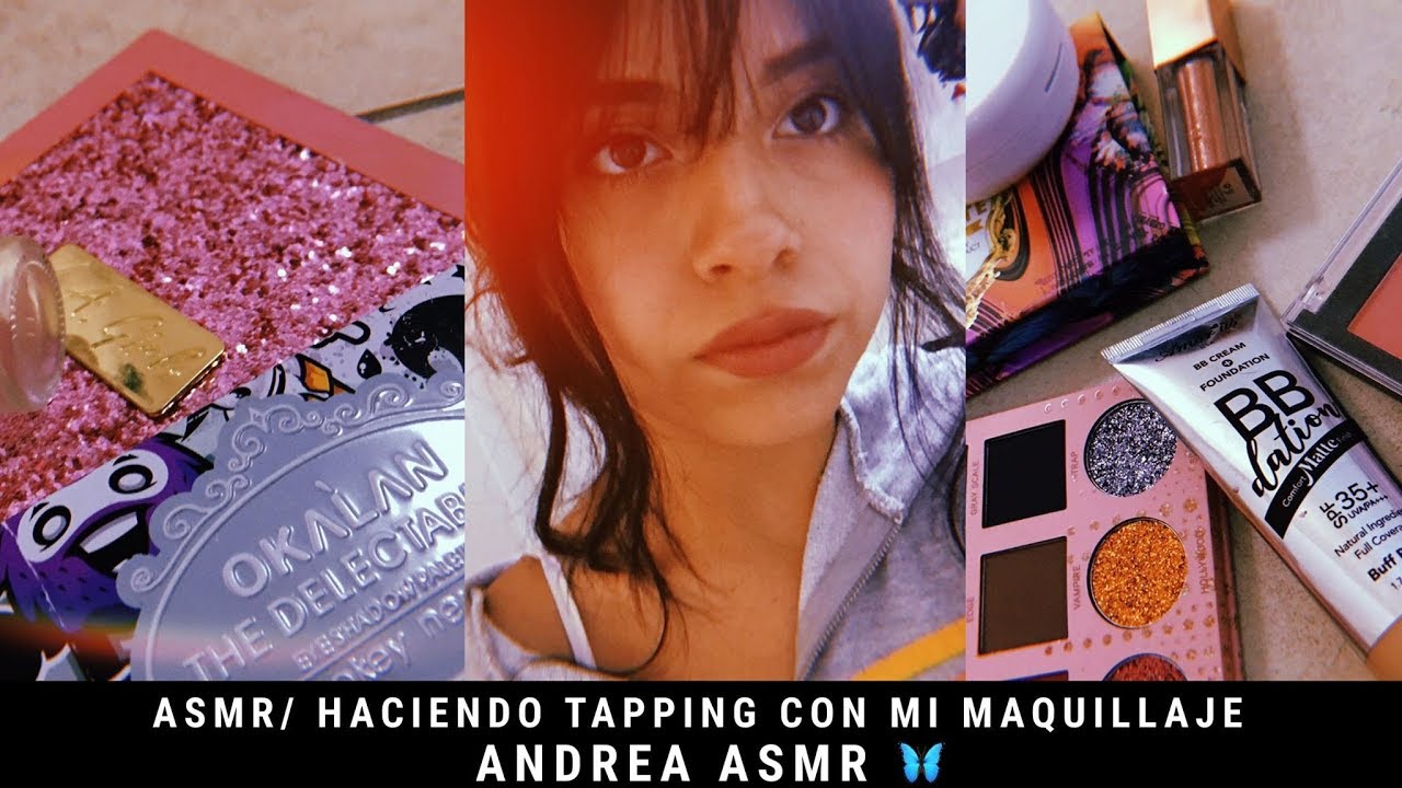 ASMR/ Haciendo Tapping con mi maquillaje/ Andrea ASMR 🦋