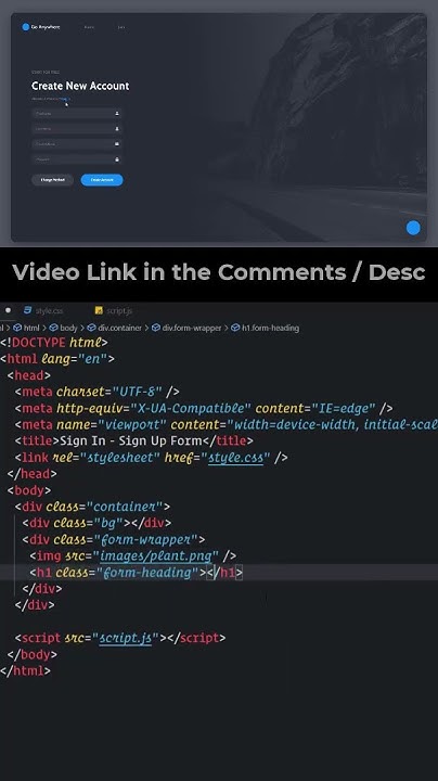 How to Create Contact Form using HTML, CSS, and JavaScript #shorts ...