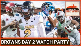 CLEVELAND BROWNS NFL DRAFT DAY 2 WATCH PARTY: Browns take Carson Schwesinger & Quinshon Judkins