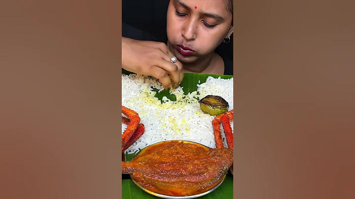 Brinjal Fry With Hot Rice Eating Show Asmr Mukbang #shorts #eating #mukbang