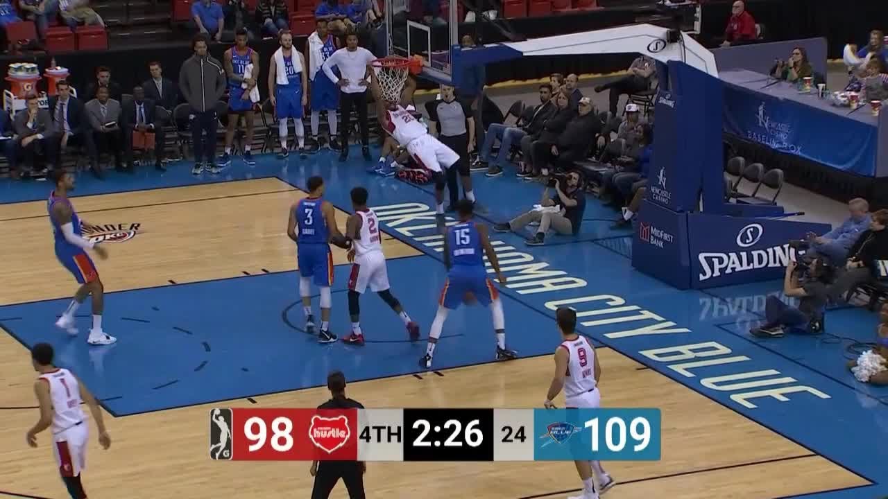 DJ Stephens flies in for the alley-oop slam - 12/14/18