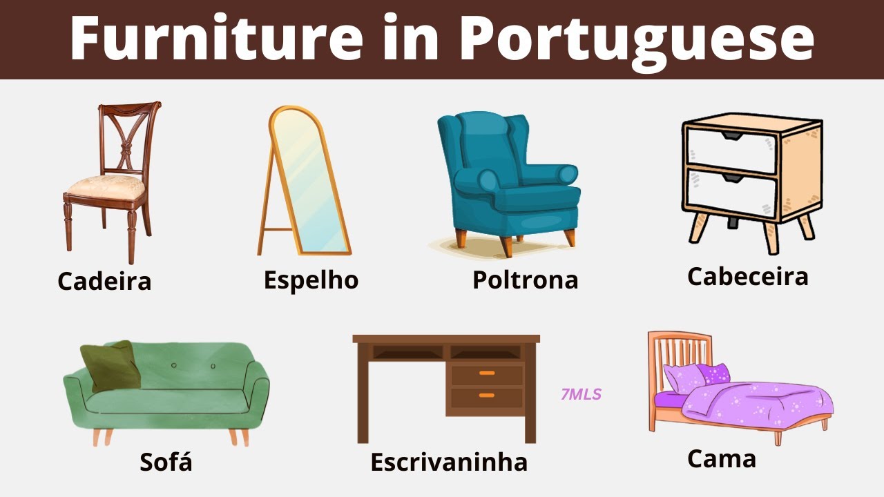Types of Furniture in Portuguese | Furniture vocabulary in Portuguese