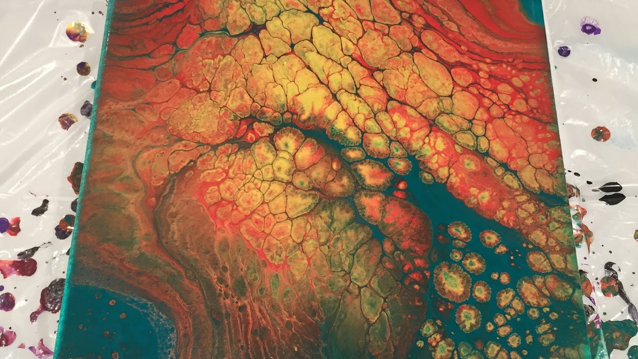 (107) Acrylic Straight Pour - Autumn Palette - No Silicone - YouTube