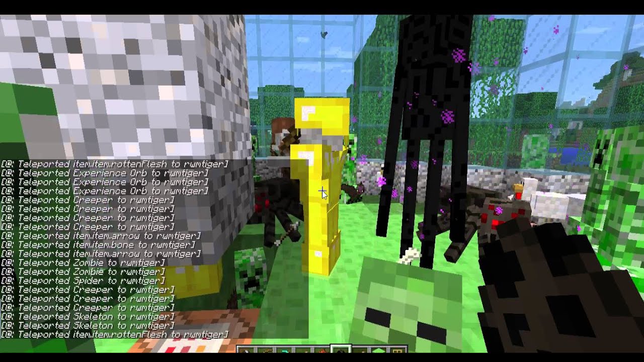 Minecraft: using TP with @e! - YouTube