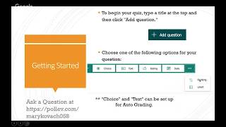 Microsoft Forms for Assessment