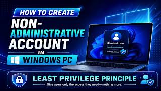How to create a standard user account #leastprivilege #cybersecurity 