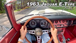 Driving The 1963 Jaguar E-Type Roadster Series I - Prime British Motoring (POV Binaural Audio)
