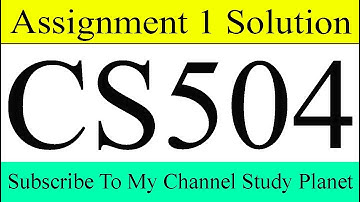 CS504 Assignment No. 1 Solution Spring 2020 | Study Planet