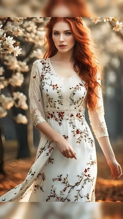 Sesi 15 pemotretan para model berbusana gaun bermotif bunga#aiimages #beautifulai #realisticportrait