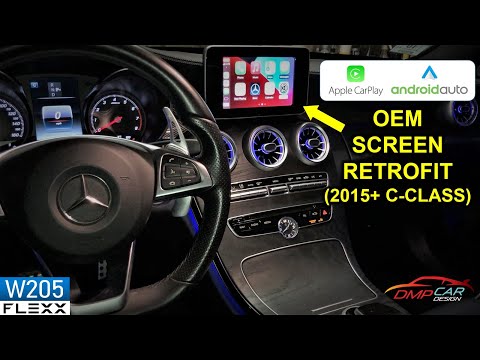 Easy Wireless Apple CarPlay installed on OEM Screen of 2015+ Mercedes W205 C-Class