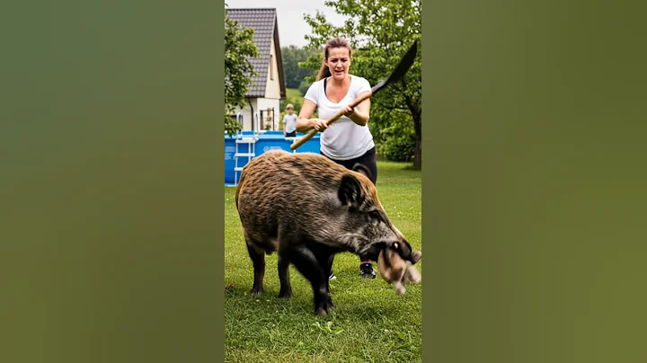 Can a Family Save Their Cat from a Wild Boar? Incredible Rescue Moment #cats #wildlife #rescue