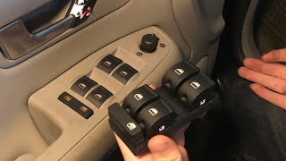 REPLACING a4 audi master power window switch (TRICKY but, EASY)