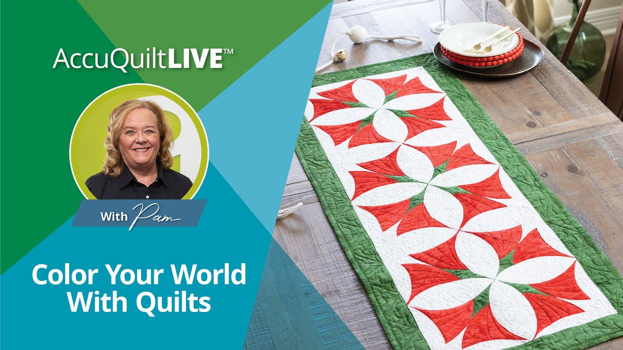 AQ Live: Create a Poinsettia Table Runner Pattern - YouTube