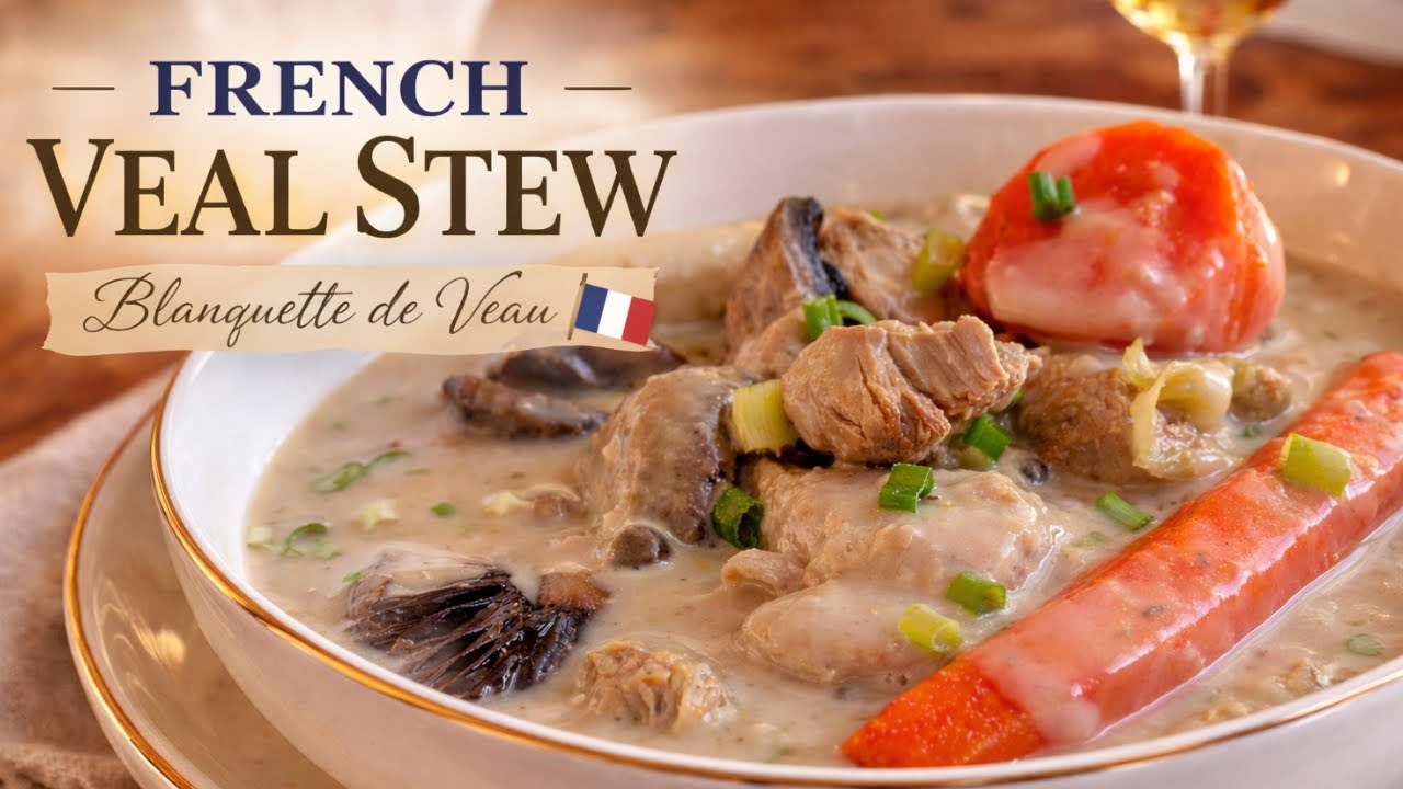 French Comfort Food 🇨🇵 Traditional Blanquette de Veau ( Creamy Veal Stew)