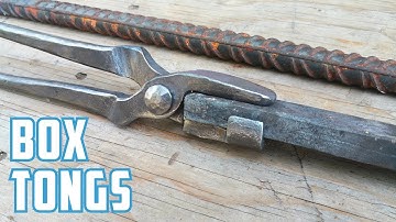 Forging a pair of box jaw tongs (farrier style) from rebar. (2020)